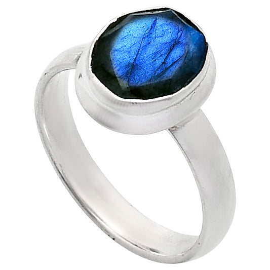 Premium Quality Faceted Blue Labradorite Ring size-7 R-1007 24-ER10432