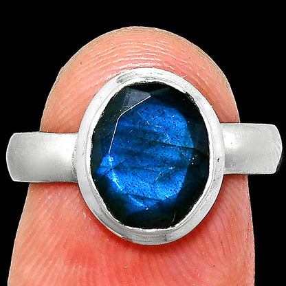 Premium Quality Faceted Blue Labradorite Ring size-7 R-1007 24-ER10436