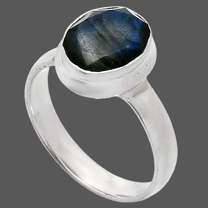 Premium Quality Faceted Blue Labradorite Ring size-7 R-1007 24-ER10436