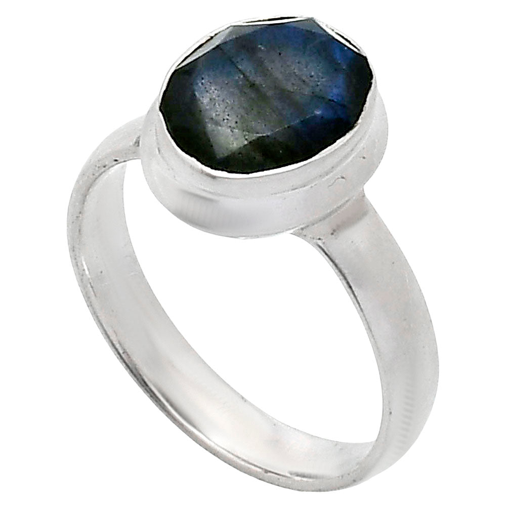 Premium Quality Faceted Blue Labradorite Ring size-7 R-1007 24-ER10436