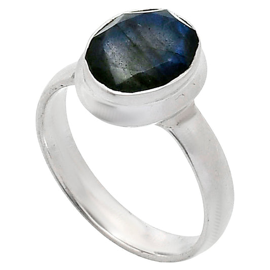 Premium Quality Faceted Blue Labradorite Ring size-7 R-1007 24-ER10436