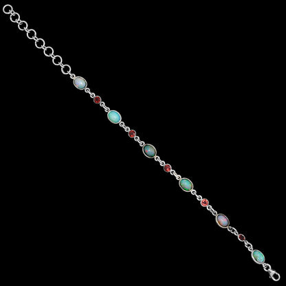 Premium Quality Ethiopian Opal & Garnet Bracelet B-1006 25-EB10116