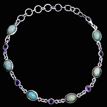 Premium Quality Ethiopian Opal & Amethyst Bracelet B-1006 25-EB10117