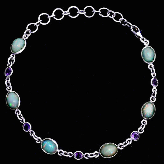 Premium Quality Ethiopian Opal & Amethyst Bracelet B-1006 25-EB10117