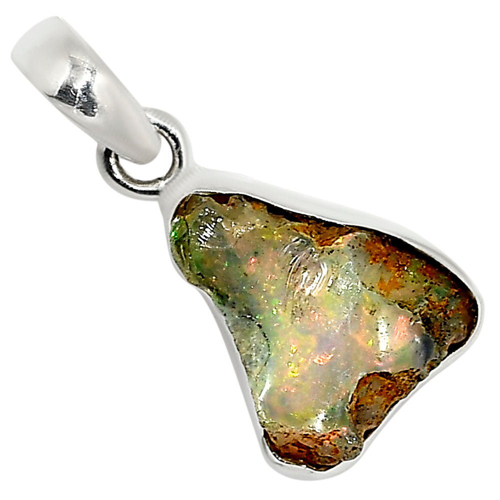 Ethiopian Opal Rough Pendant P-1001 25-EP11192