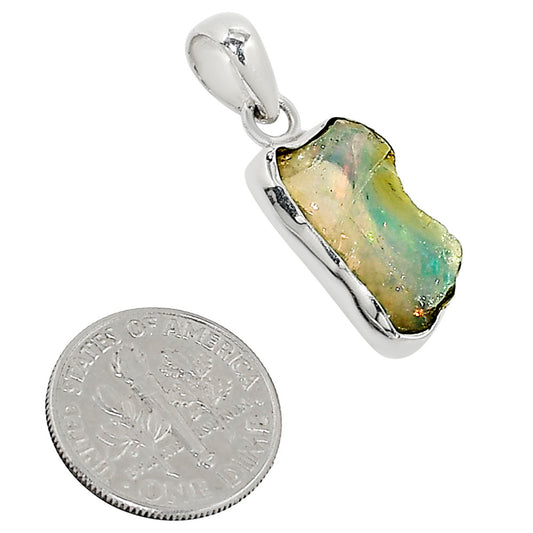 Ethiopian Opal Rough Pendant P-1001 25-EP11195