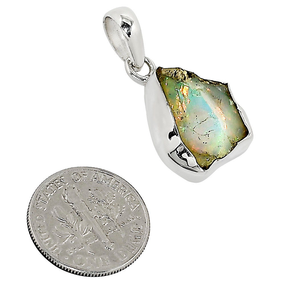 Ethiopian Opal Rough Pendant P-1001 25-EP11198