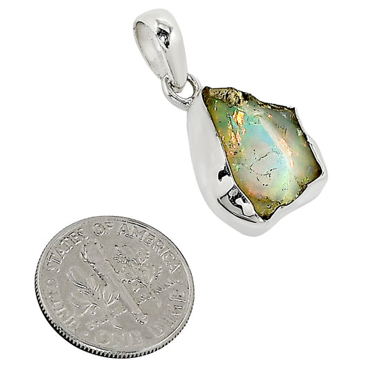 Ethiopian Opal Rough Pendant P-1001 25-EP11198