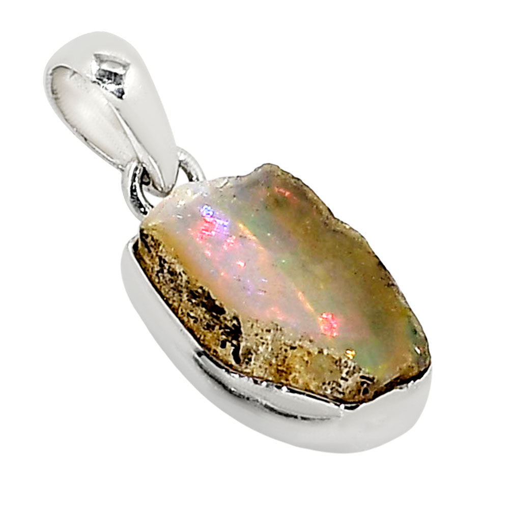 Ethiopian Opal Rough Pendant P-1001 25-EP11202