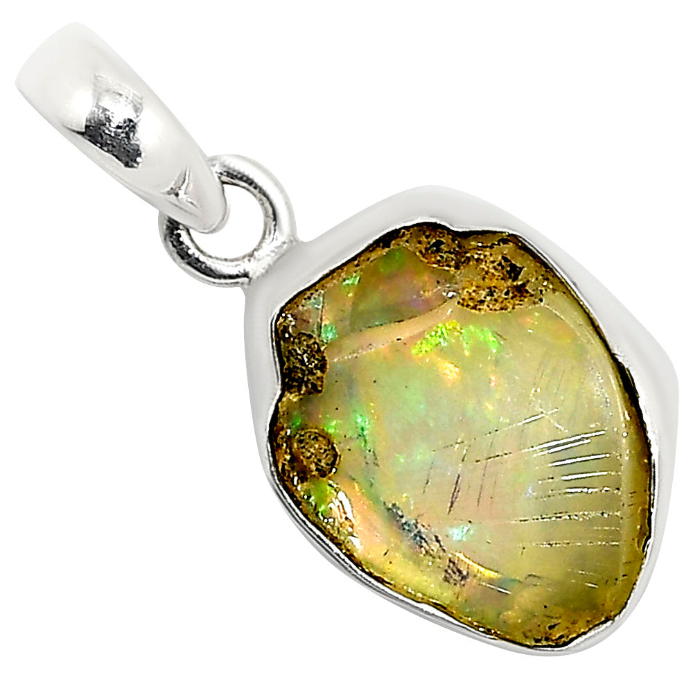Ethiopian Opal Rough Pendant P-1001 25-EP11206