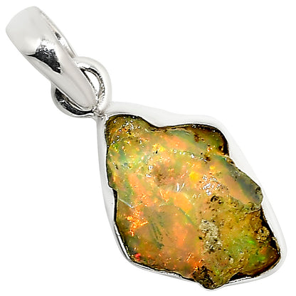 Ethiopian Opal Rough Pendant P-1001 25-EP11211