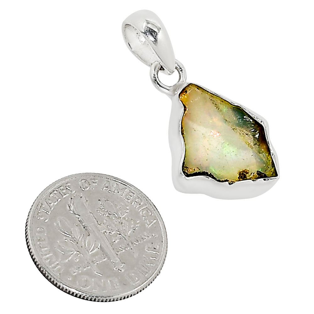 Ethiopian Opal Rough Pendant P-1001 25-EP11215