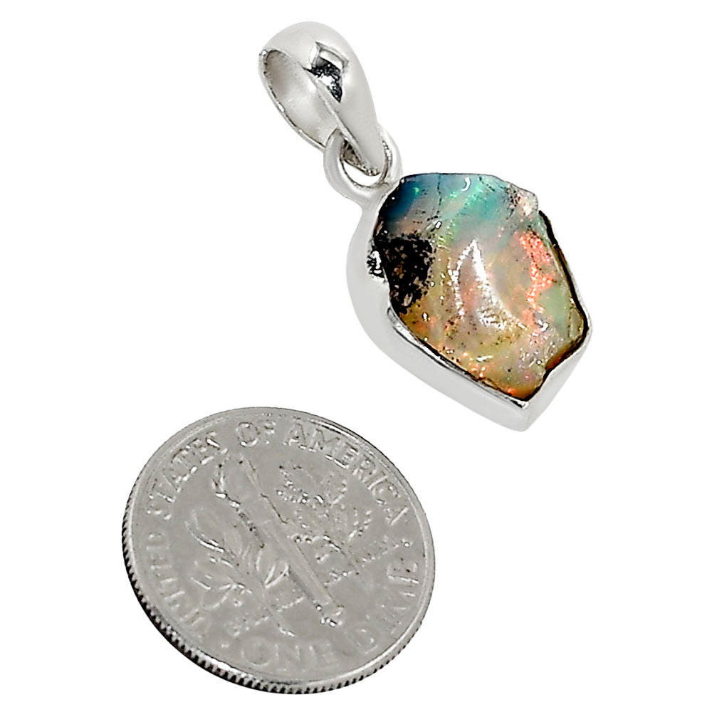 Ethiopian Opal Rough Pendant P-1001 25-EP11225