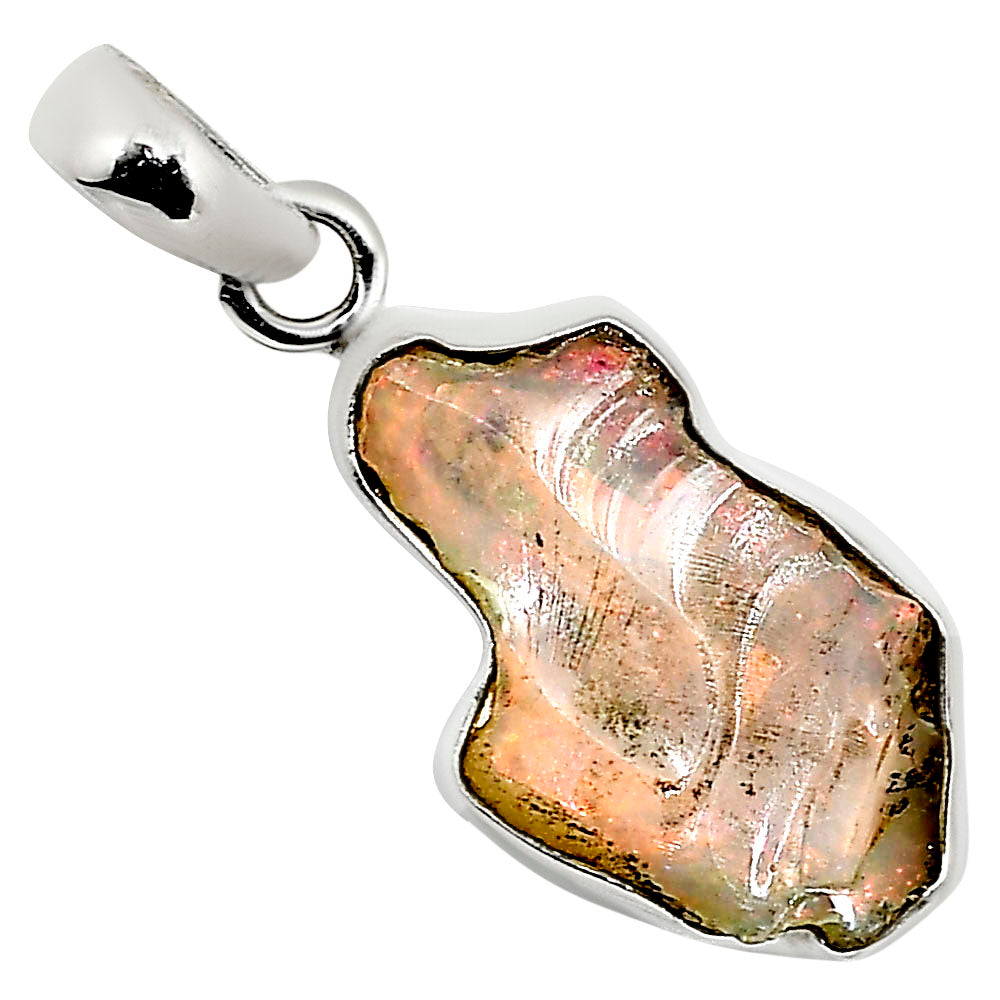 Ethiopian Opal Rough Pendant P-1001 25-EP11227