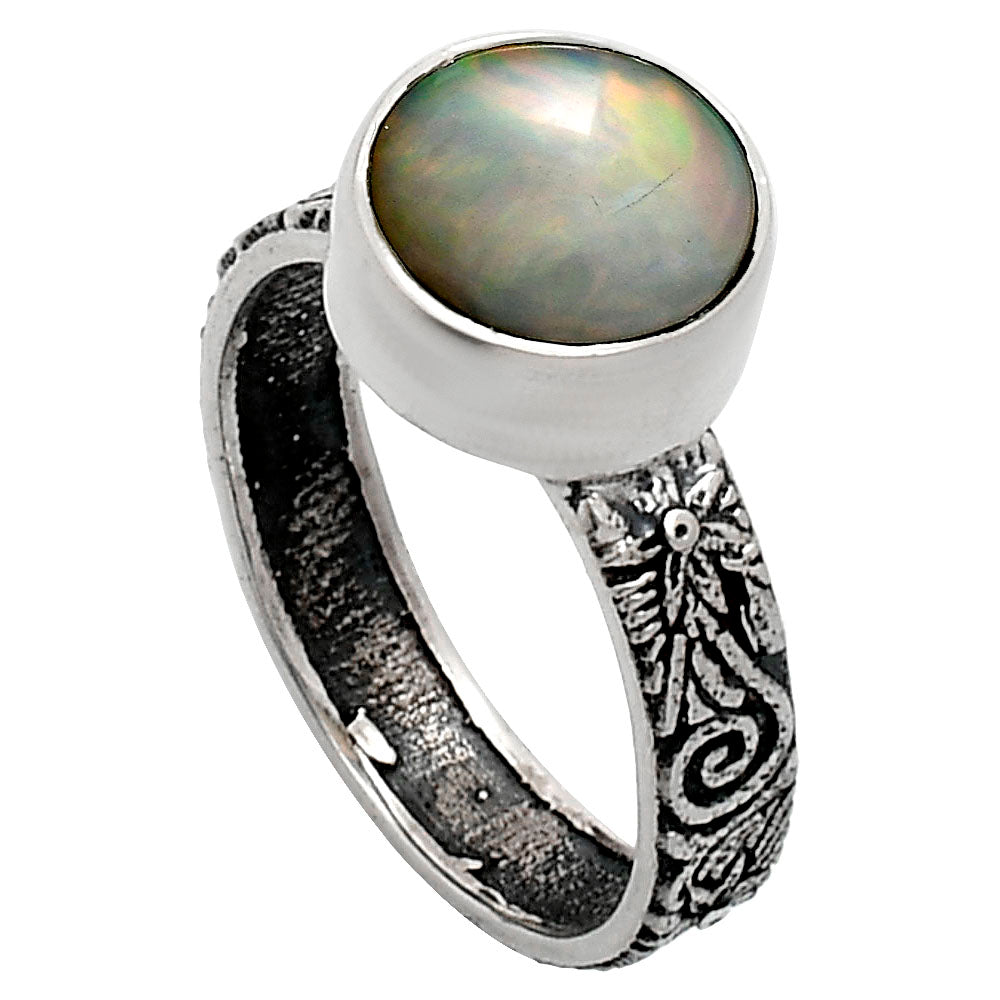 Premium Quality Ethiopian Opal Ring size-6 R-1055 25-ER10443