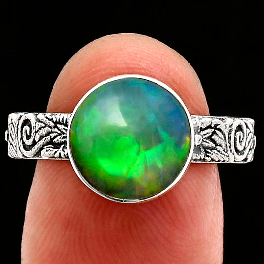 Premium Quality Ethiopian Opal Ring size-9 R-1055 25-ER10444