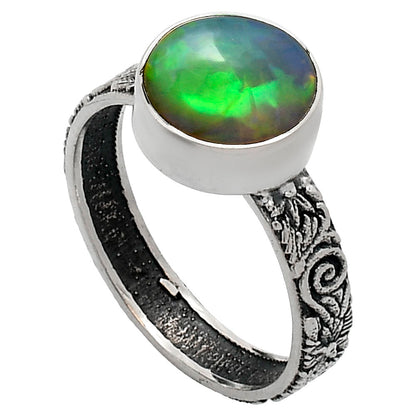 Premium Quality Ethiopian Opal Ring size-9 R-1055 25-ER10444