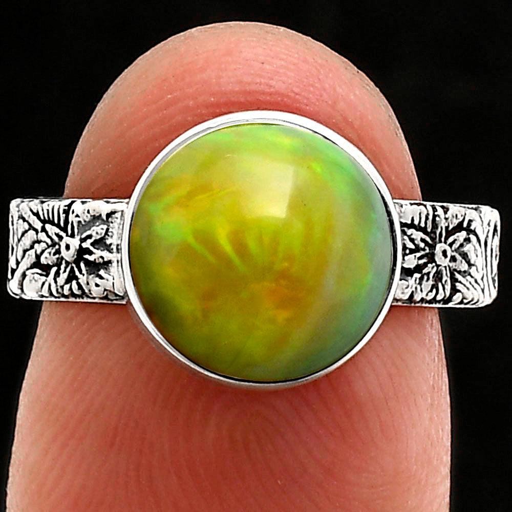 Premium Quality Ethiopian Opal Ring size-7 R-1055 25-ER10445