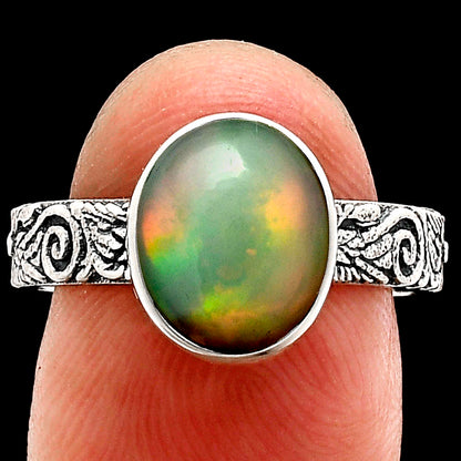 Premium Quality Ethiopian Opal Ring size-8 R-1055 25-ER10446