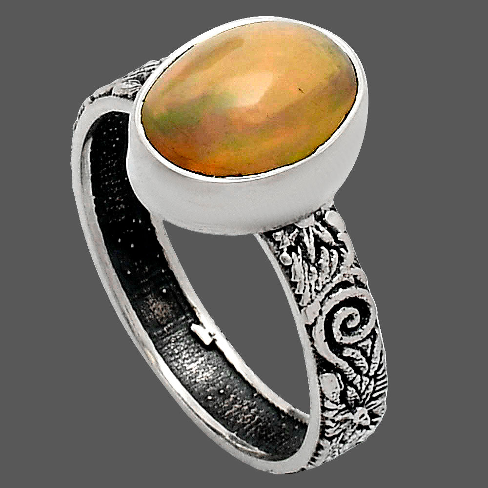 Premium Quality Ethiopian Opal Ring size-9 R-1055 25-ER10447