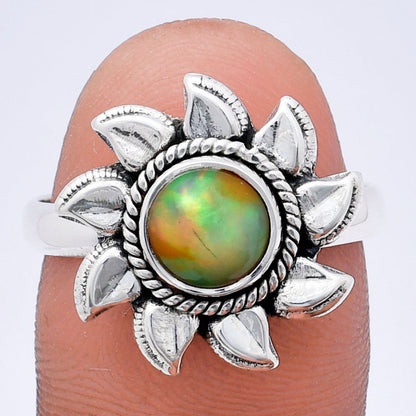 Premium Quality Sun - Ethiopian Opal Ring size-9 R-1617 25-ER10449