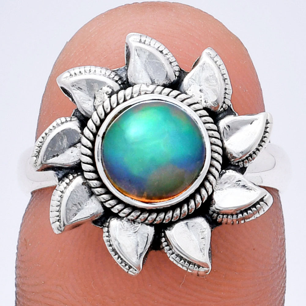 Premium Quality Sun - Ethiopian Opal Ring size-7 R-1617 25-ER10450