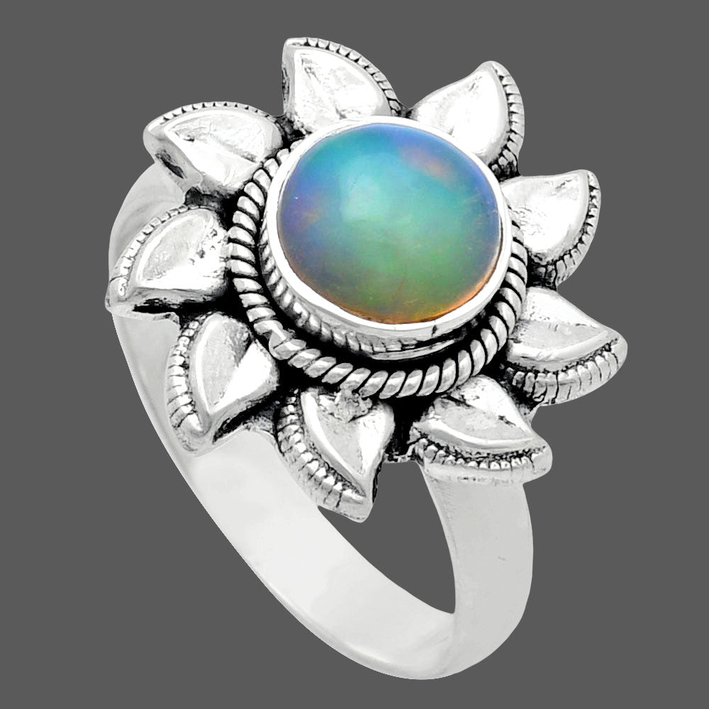 Premium Quality Sun - Ethiopian Opal Ring size-7 R-1617 25-ER10450