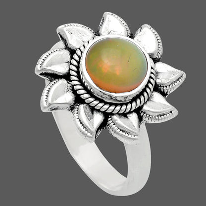 Premium Quality Sun - Ethiopian Opal Ring size-7 R-1617 25-ER10451