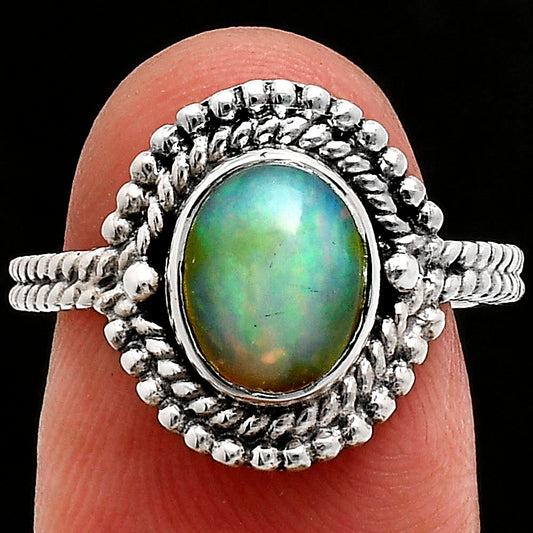 Premium Quality Ethiopian Opal Ring size-7 R-1729 25-ER10454