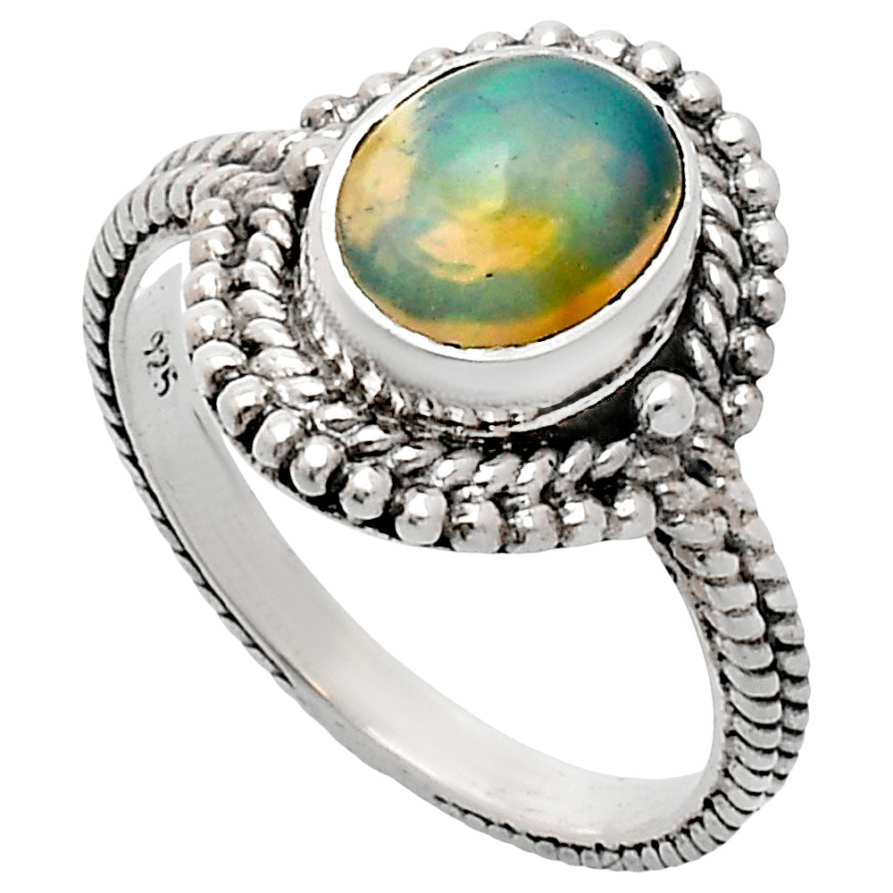 Premium Quality Ethiopian Opal Ring size-7 R-1729 25-ER10454