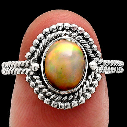 Premium Quality Ethiopian Opal Ring size-8.5 R-1729 25-ER10455