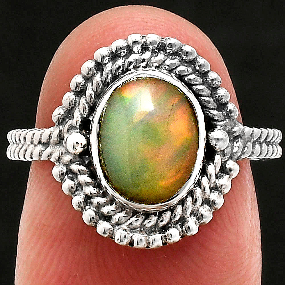 Premium Quality Ethiopian Opal Ring size-6 R-1729 25-ER10456