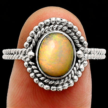 Premium Quality Ethiopian Opal Ring size-8.5 R-1729 25-ER10459