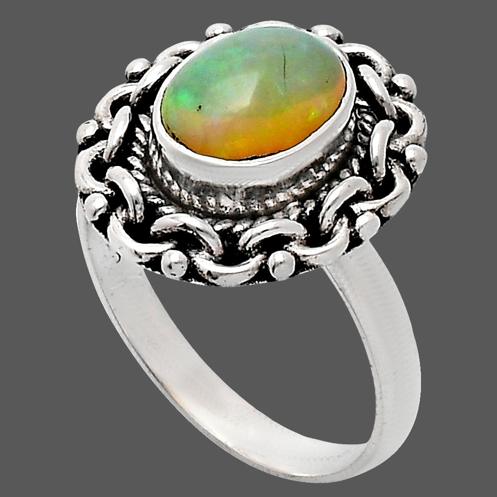 Premium Quality Ethiopian Opal Ring size-7 R-1667 25-ER10466