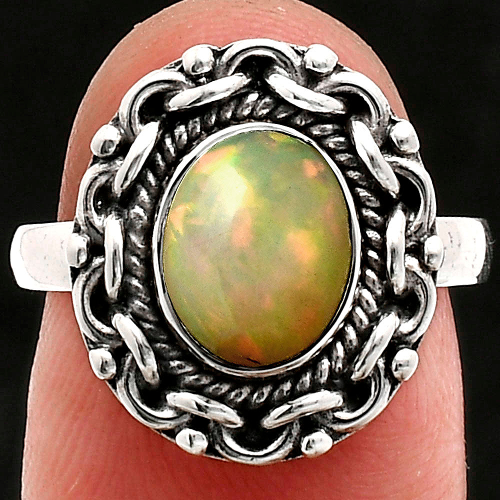Premium Quality Ethiopian Opal Ring size-7 R-1667 25-ER10475