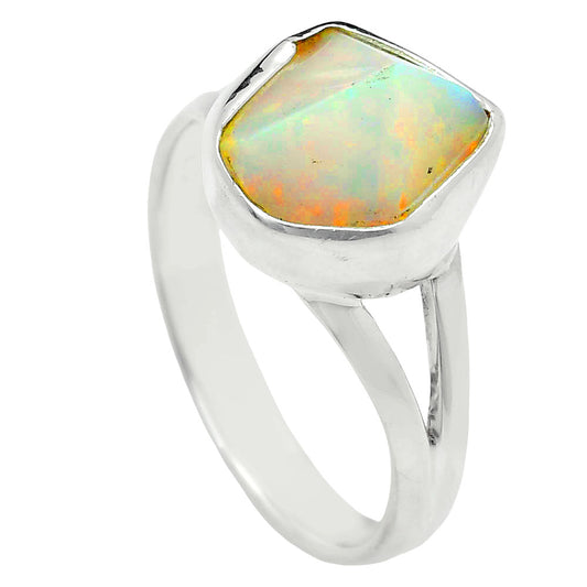 Premium Quality Ethiopian Opal Rough Ring size-7 R-1002 25-ER10505