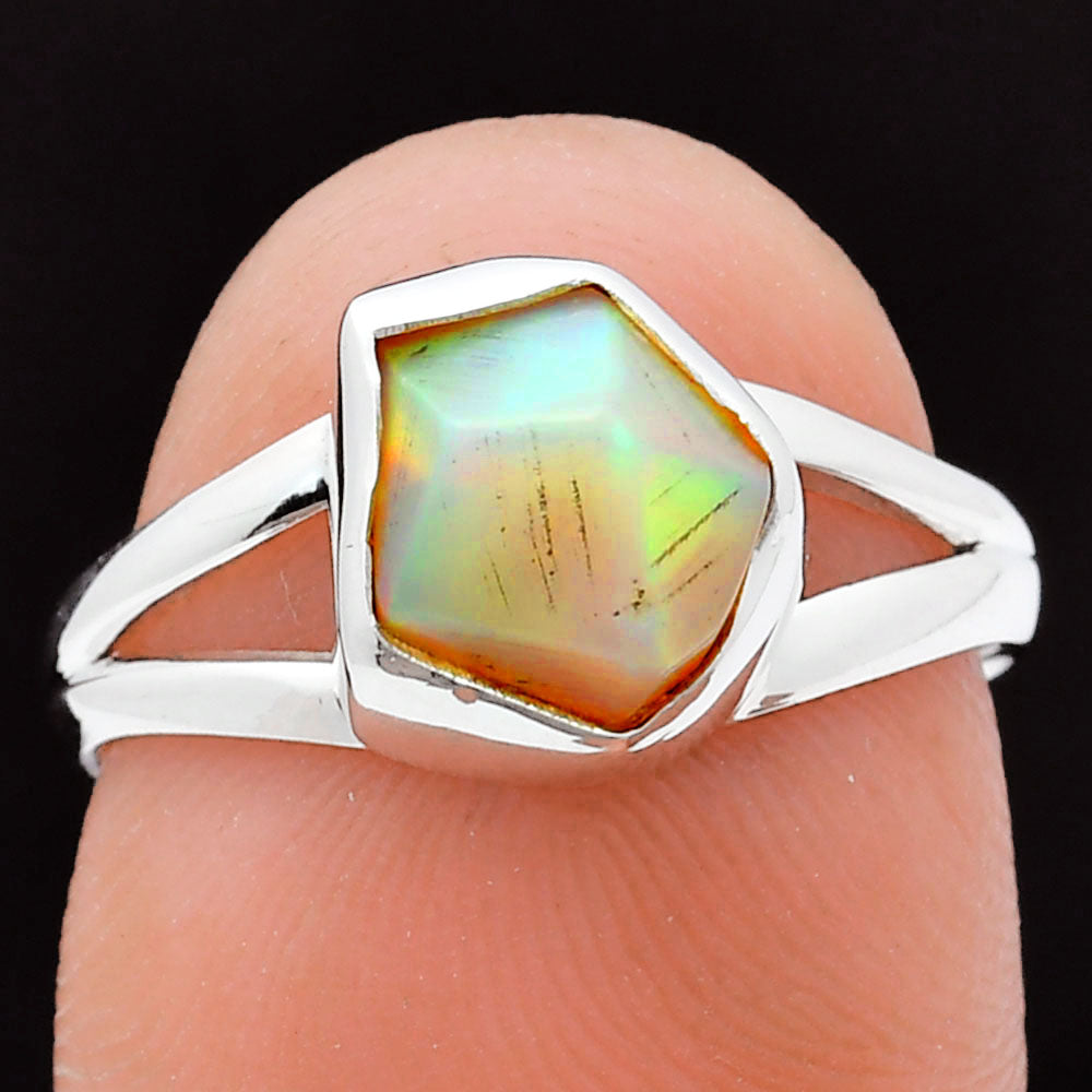Premium Quality Ethiopian Opal Rough Ring size-7 R-1002 25-ER10509