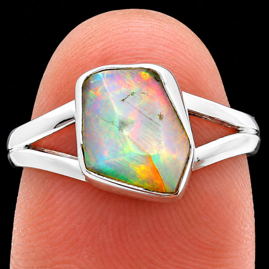 Premium Quality Ethiopian Opal Rough Ring size-8 R-1002 25-ER10515