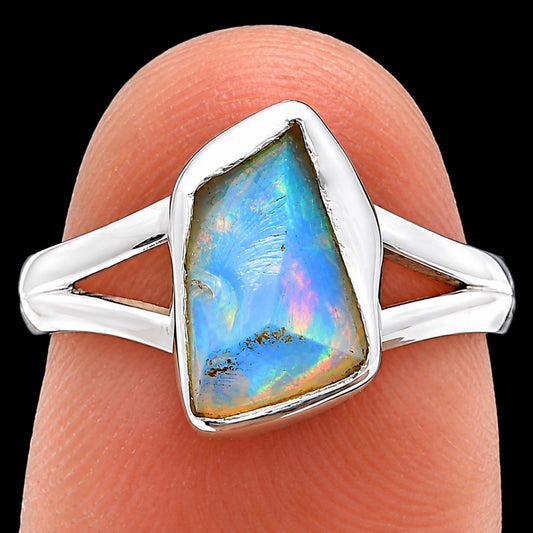 Premium Quality Ethiopian Opal Rough Ring size-7 R-1002 25-ER10542