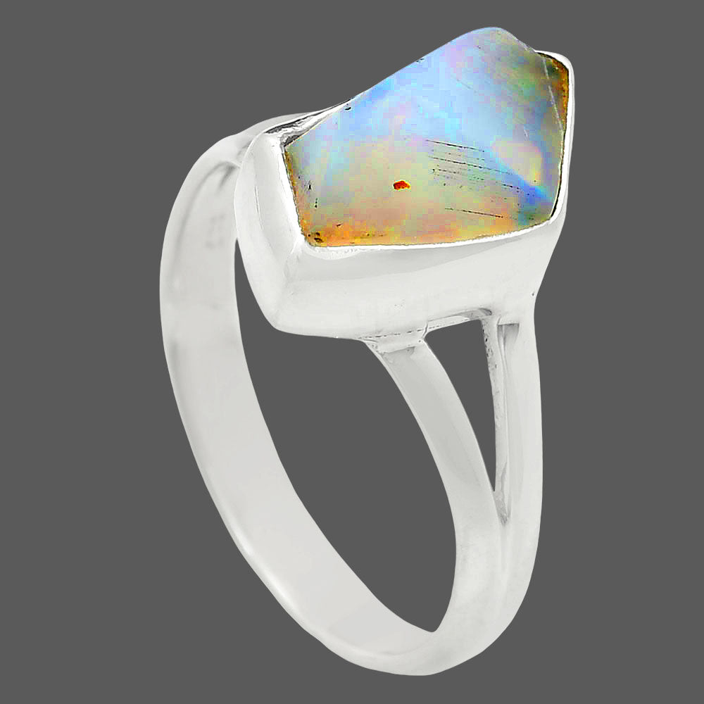 Premium Quality Ethiopian Opal Rough Ring size-7 R-1002 25-ER10544