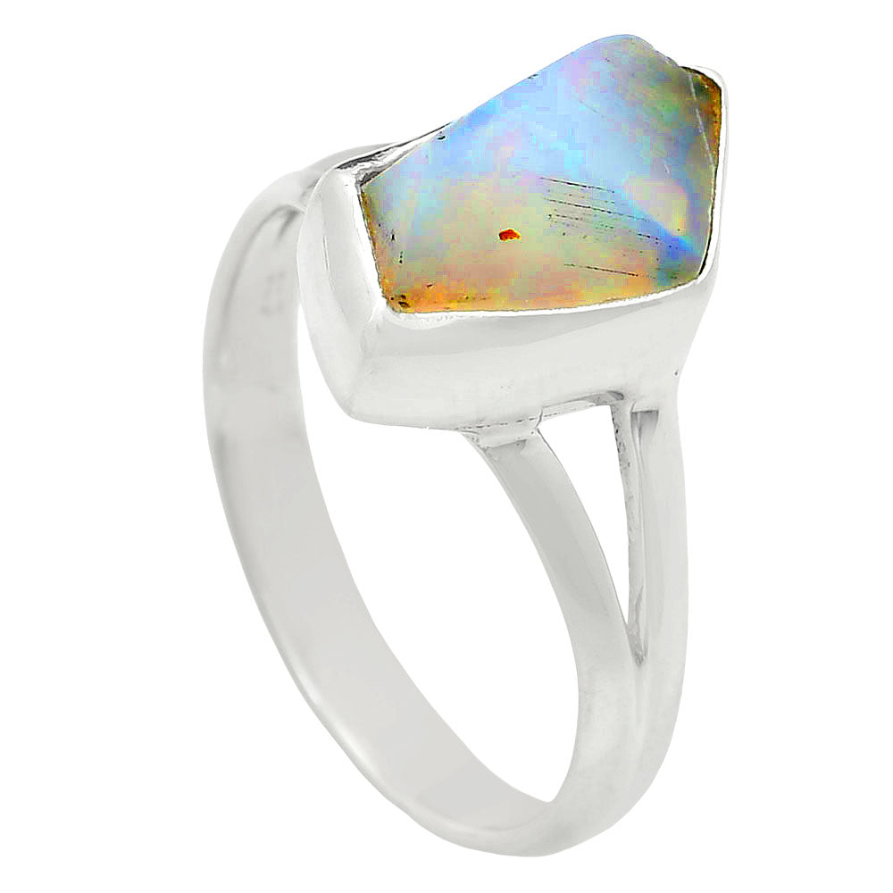 Premium Quality Ethiopian Opal Rough Ring size-7 R-1002 25-ER10544