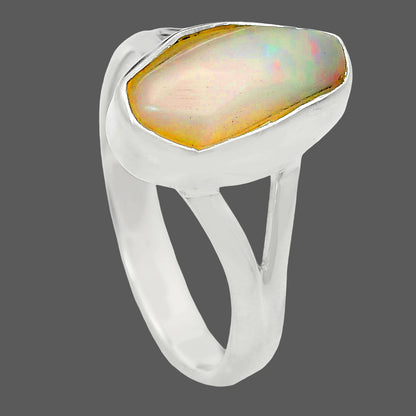 Premium Quality Ethiopian Opal Rough Ring size-8 R-1002 25-ER10554