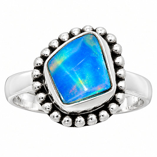 Premium Quality Ethiopian Opal Rough Ring size-6 R-1071 25-ER10611