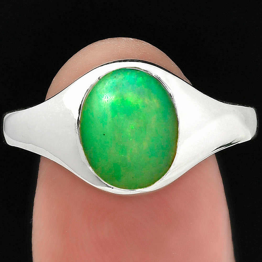 Natural Ethiopian Opal Ring size-8 R-1115 25-ER10755