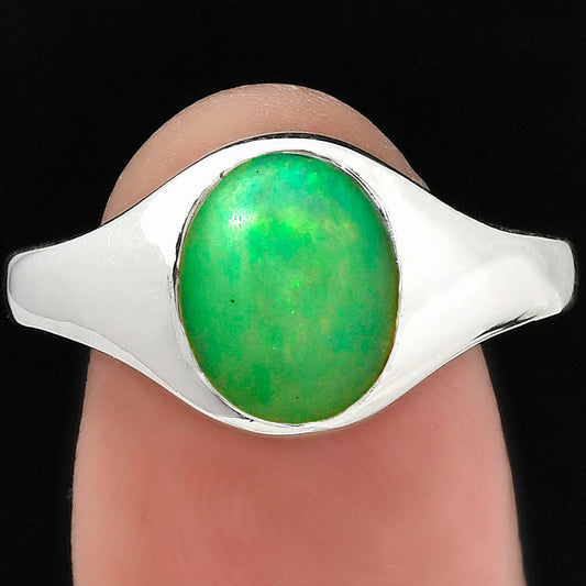 Natural Ethiopian Opal Ring size-8 R-1115 25-ER10755