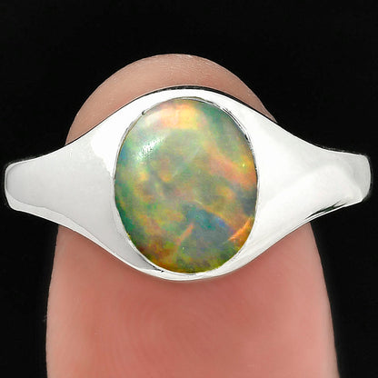 Natural Ethiopian Opal Ring size-8 R-1115 25-ER10764