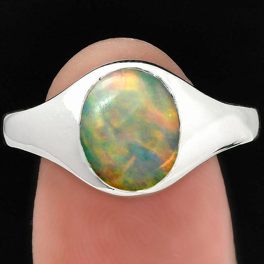Natural Ethiopian Opal Ring size-8 R-1115 25-ER10764