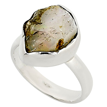 Ethiopian Opal Rough Ring size-5 R-1001 25-ER15968