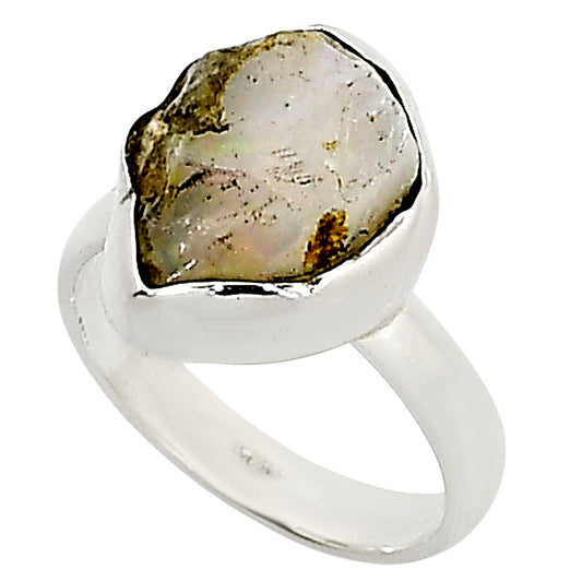 Ethiopian Opal Rough Ring size-5 R-1001 25-ER15968