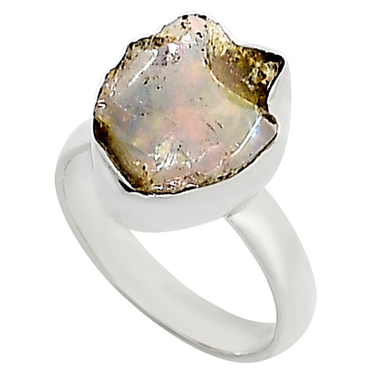Ethiopian Opal Rough Ring size-5 R-1001 25-ER15973